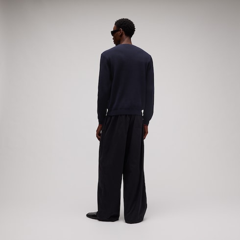 罗纹针织棉布毛衣