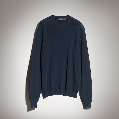Pull en maille de coton côtelée