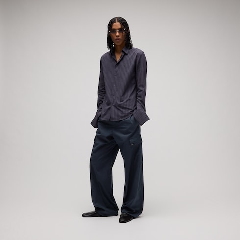 Lightweight matt technical cotton pants