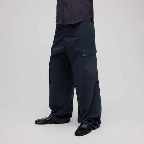 Lightweight matt technical cotton pants
