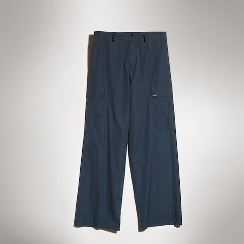 Pantaloni in cotone tecnico opaco leggero
