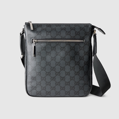 【激レア】GUCCI レザーバッグ　メンズ Gucci Essence Classic small crossbody bag in black GG canvas