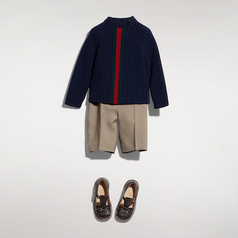 Baby-Wollpullover mit Web