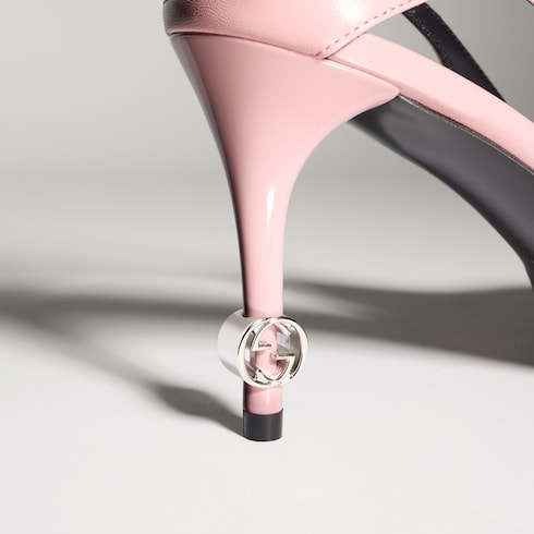 Chaussures à bride arrière avec détails GG entrelacés pour femme
