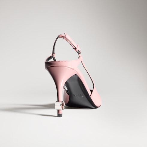 Damenstiletto mit Fersenriemchen und GG Detail