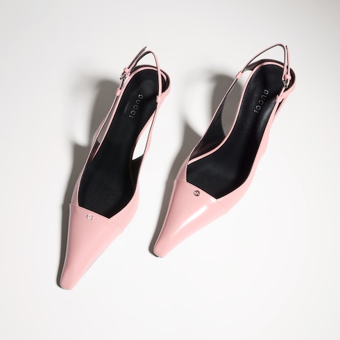 Women's slingback with Interlocking G details