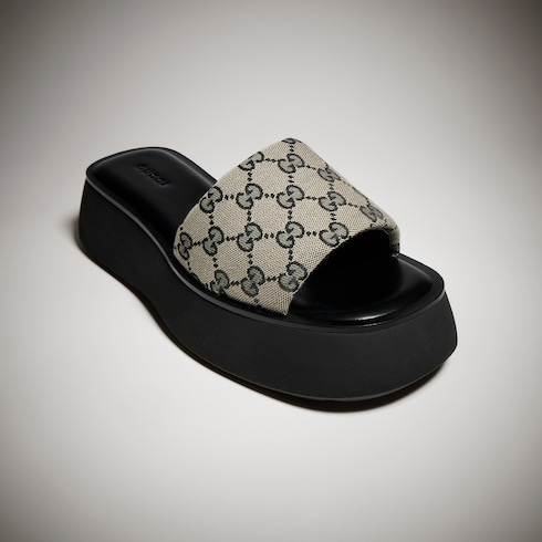 Sandalo slider donna con plateau