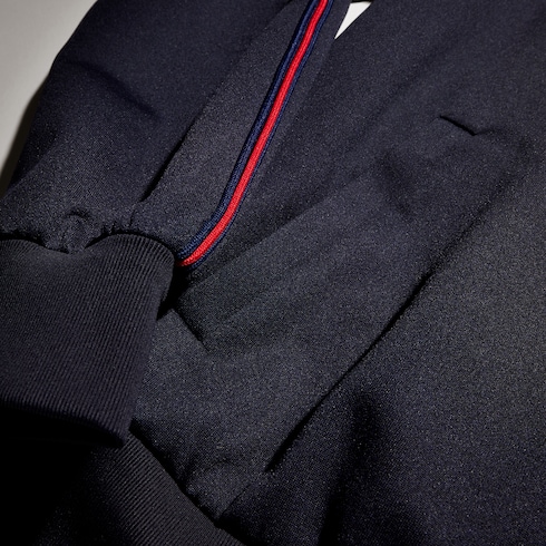 Veste zippée en jersey technique brillant
