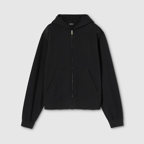 Giacca con cerniera in misto cashmere con stampa
