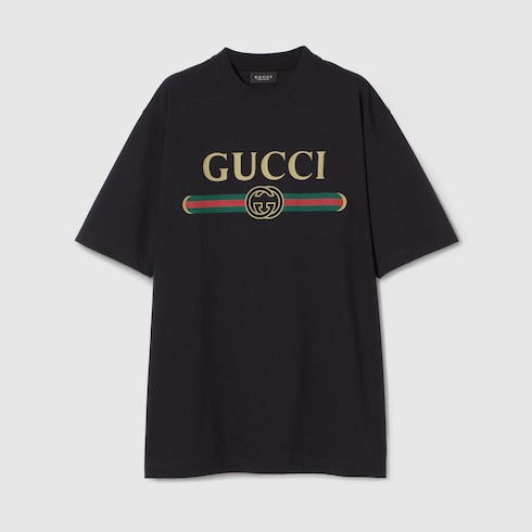 Cotton jersey and silk T-shirt with print