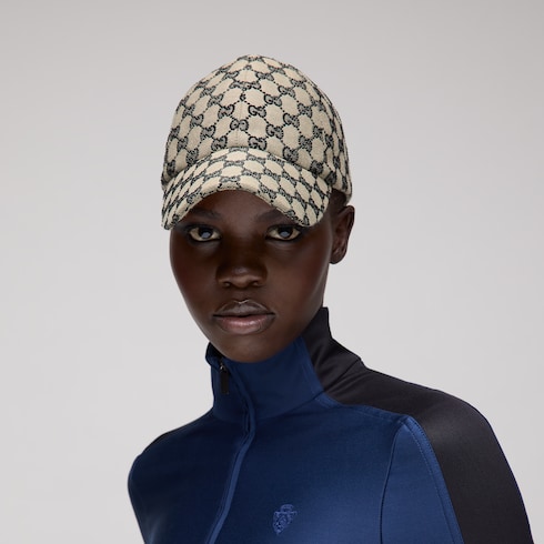 GG canvas baseball hat with crystals