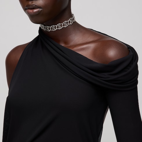 Choker-Halskette mit GG aus Kristallen