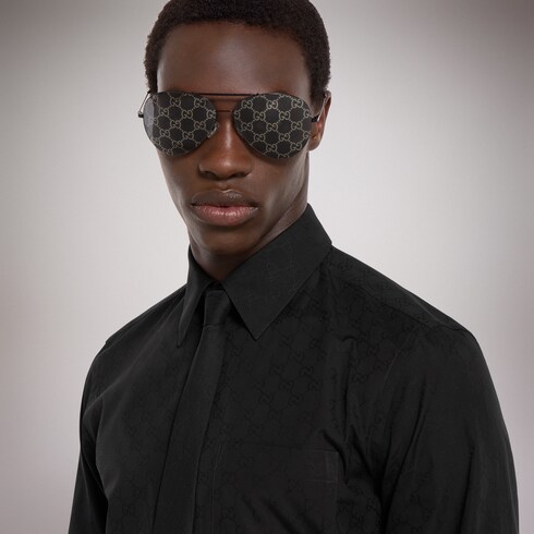 GG cotton poplin shirt