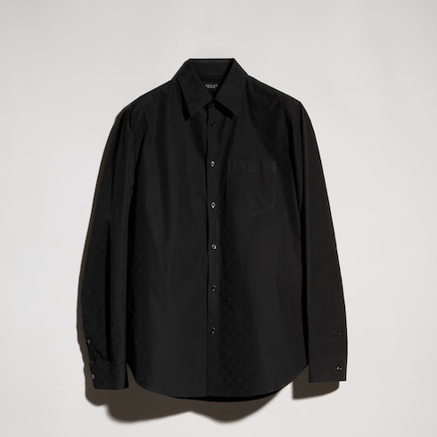 Camisa de popelina de algodón con GG