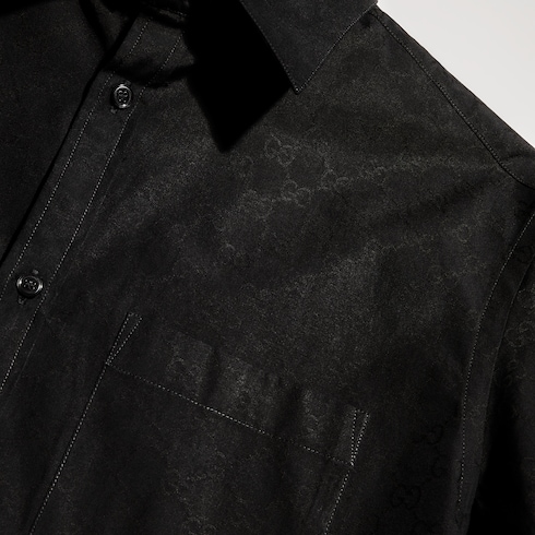 Camisa de popelina de algodón con GG