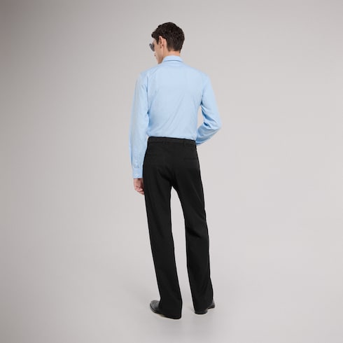 Camisa de popelina de algodón con GG