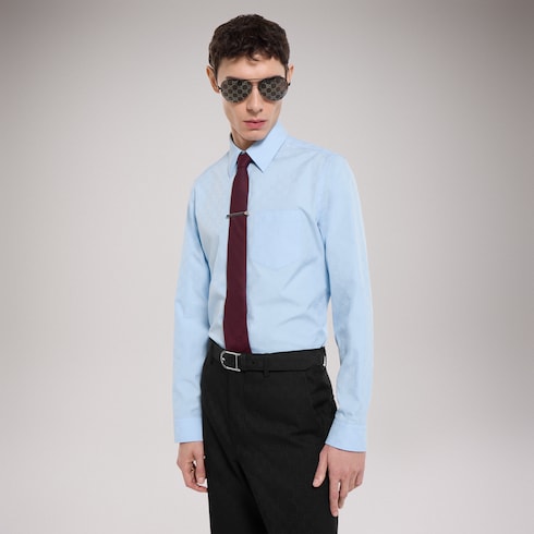 Camicia in popeline di cotone GG