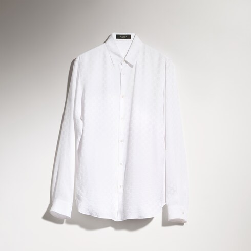 Camicia in seta GG jacquard