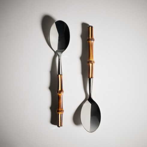Bamboo dessert spoon, set of two