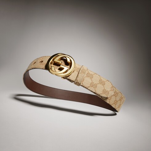 Belt with Interlocking G buckle