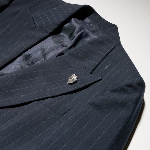 Giacca in lana gessata Gucci
