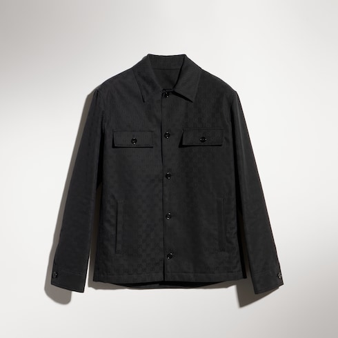 Chaqueta de canvas de algodón con GG