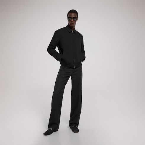 GG wool zip jacket