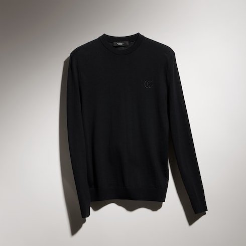 Pullover aus Wollstrick mit Stickerei