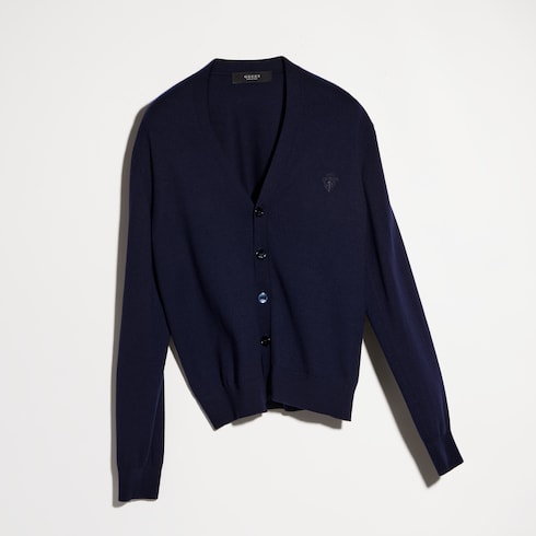 Cardigan aus Wollstrick mit Stickerei