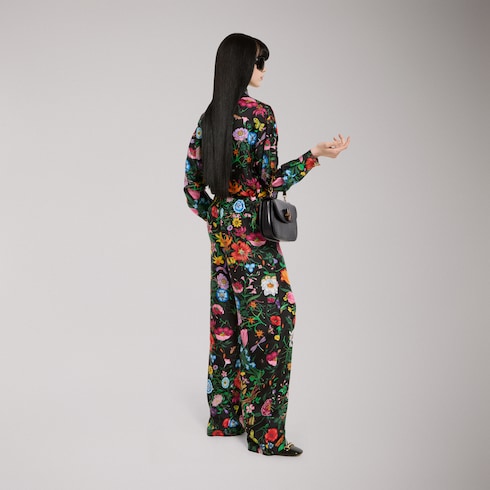 Chemise en twill de soie avec imprimé