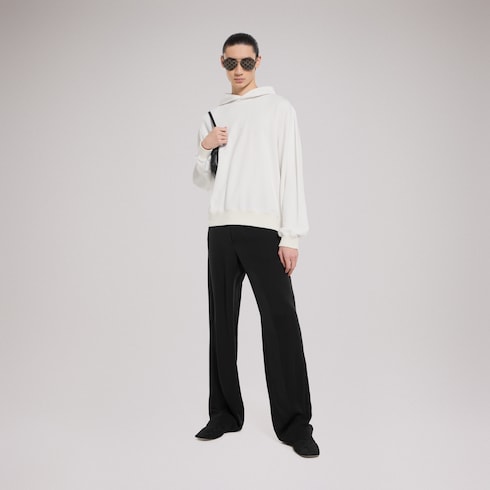 Sweat-shirt en mélange de cachemire avec broderie