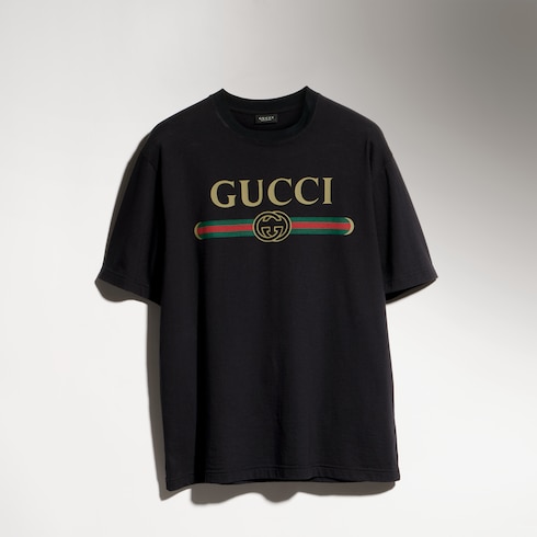 Silk blend jersey T-shirt with print