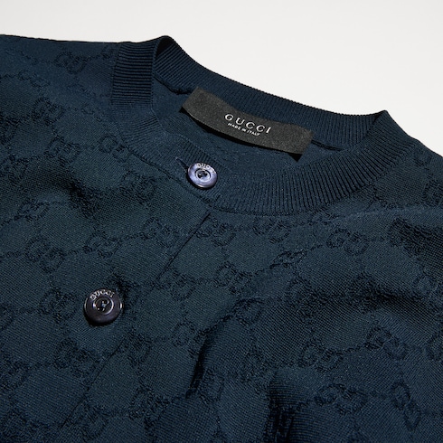 GG fine fabric jacquard cardigan