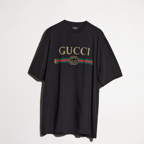 T-shirt in jersey di cotone e seta con stampa