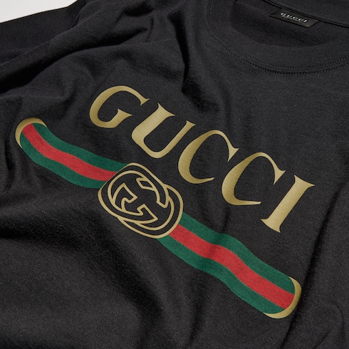 Playera de punto de algodón y seda con estampado