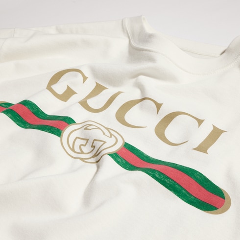 Camiseta de algodón y seda con estampado