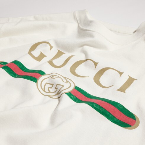 T-shirt en jersey de coton et soie avec imprimé