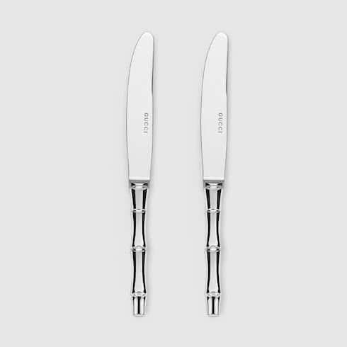 Dessert knives with bamboo motif, set of two