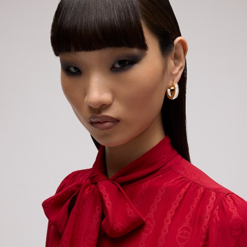 Gucci Blondie crystal hoop earrings