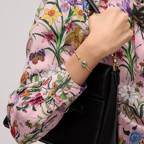Gucci Interlocking 18k bangle bracelet