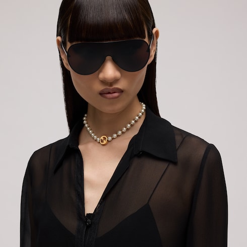 Gucci Interlocking pearl necklace