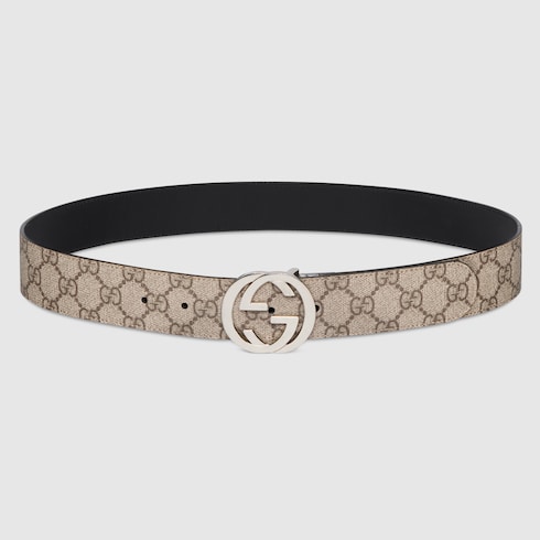 ⭐︎GUCCI⭐︎バンブー バックル ベルト アイボリー　GGシマ 正規品　D&G インターロッキングG バックル付き リバーシブル レザー ベルト ・GG