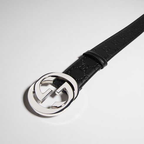 Belt with Interlocking G buckle