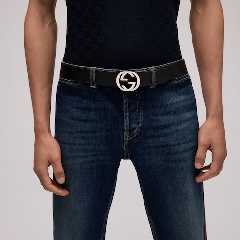 Reversible belt with Interlocking G buckle