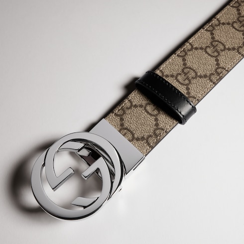 Reversible belt with Interlocking G buckle