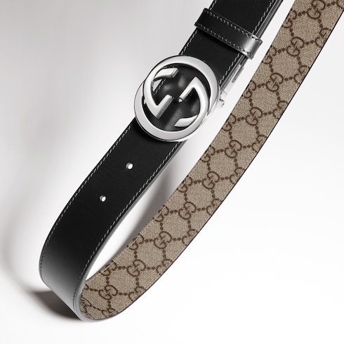 Reversible belt with Interlocking G buckle