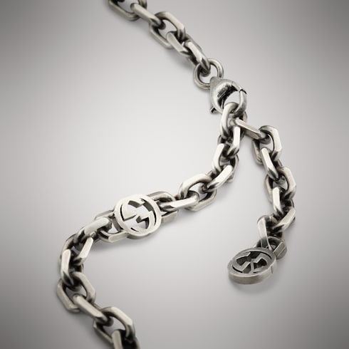 Gucci Interlocking necklace in sterling silver | GUCCI® US
