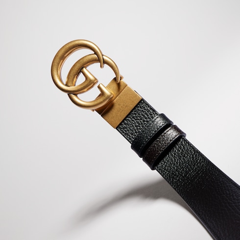 Ceinture réversible en cuir avec boucle Double G