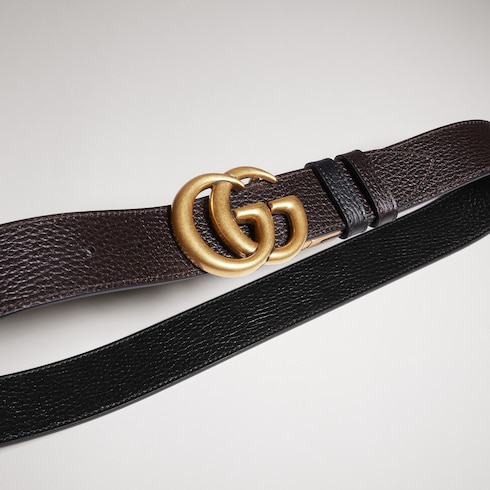 Ceinture réversible en cuir avec boucle Double G