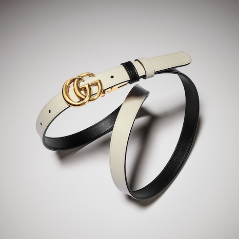 Cintura sottile reversibile GG Marmont